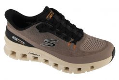 Buty sportowe męskie, Slip-ins: Arch Fit Glide-Step Pro. Brązowe buty sportowe na co dzień męskie Skechers, z materiału, bez zapięcia, trekkingowe. Za 499.99 zł.