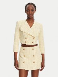 Elisabetta Franchi Marynarka GI-160-52E2-V600 Żółty Regular Fit. Żółte marynarki i żakiety damskie Elisabetta Franchi, bez wzorów, z bawełny. Za 1,289.00 zł.