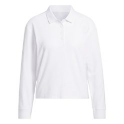 Damska koszulka polo z długim rękawem adidas Beyond. Białe bluzki damskie Adidas, bez wzorów, sportowe, bez kołnierzyka, bez ramiączek. Za 319.00 zł.
