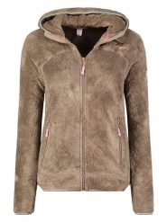 Geographical Norway Kurtka polarowa "Upalood" w kolorze jasnobrązowo-szarym rozmiar: L. Brązowe kurtki damskie Geographical Norway, l, bez wzorów, z polaru, bez kaptura. Za 143.56 zł.
