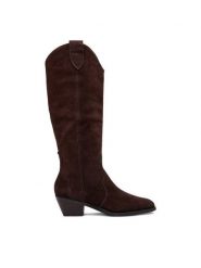 Badura Kozaki EO-ENLAI-WS1226-03Z Brązowy ciemny. Brązowe kozaki damskie Badura, bez obcasa, na słupku. Za 549.99 zł.