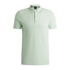 Koszulka Polo męska BOSS Paule 4 Open Green slim fit zielona (50506195-388). Zielone koszulki polo męskie Boss, m, bez wzorów, bez ramiączek. Za 319.00 zł.