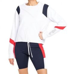 Bluza sportowa damska Fila Pita Cropped Crew W. Białe bluzy bez kaptura damskie Fila, s. Za 112.29 zł.