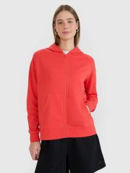 4F Bluza w kolorze czerwonym rozmiar: L. Czerwone bluzy z kapturem damskie 4f, l. Za 131.74 zł.