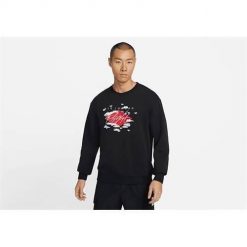Bluza sportowa męska Nike Air Jordan Essential Statement Fleece Graphic. Czarne bluzy bez kaptura męskie Nike, bez wzorów, sportowe, bez kołnierzyka, bez ramiączek. Za 525.00 zł.