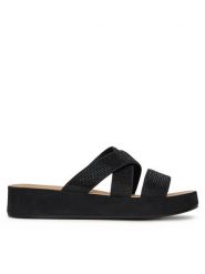 Clara Barson Klapki R23SS06671 Czarny. Czarne klapki damskie Clara Barson, bez wzorów, z materiału, bez obcasa. Za 95.99 zł.