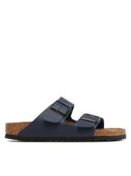 Birkenstock Klapki Arizona Birko-Flor 051753 Granatowy. Niebieskie klapki damskie Birkenstock, bez wzorów, ze skóry, bez obcasa. Za 279.99 zł.