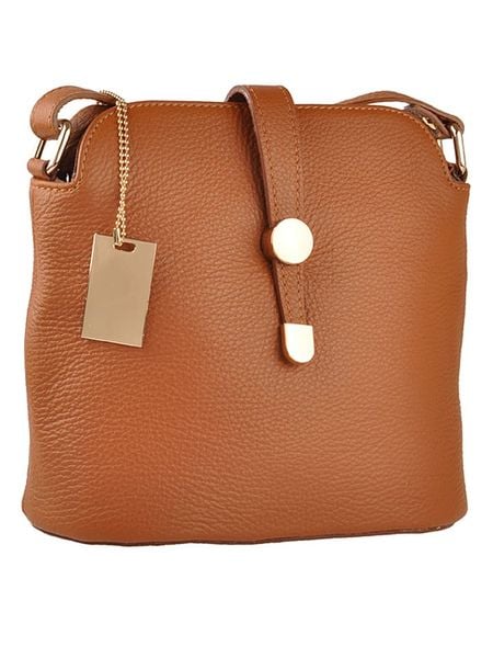 Florence Bags Skórzana torebka "Larissa" w kolorze jasnobrązowym - 26 x 21 x 12 cm rozmiar: onesize. Brązowe torebki klasyczne damskie Florence Bags, bez wzorów, z materiału, bez dodatków. Za 232.23 zł.