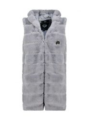 Geographical Norway Kamizelka polarowa "Uphemere" w kolorze szarym rozmiar: XXL. Szare kamizelki damskie Geographical Norway, xxl, z polaru. Za 122.09 zł.