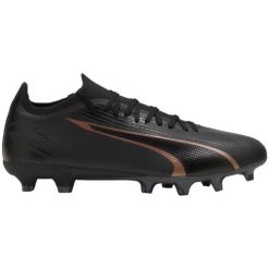 Buty piłkarskie Puma Ultra Match FG/AG M 107754 02 czarne. Czarne buty fitness męskie do piłki nożnej. Za 458.39 zł.