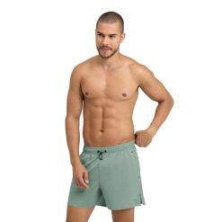 Szorty męskie krótkie spodenki kąpielowe na basen plażę Arena Beach Short. Zielone kąpielówki męskie Arena, m, bez wzorów, do pływania. Za 121.98 zł.