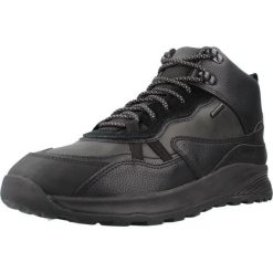 Buty GEOX U36EZA 0MEBU Czarny. Czarne buty trekkingowe męskie Geox, ze skóry, bez zapięcia, trekkingowe. Za 372.99 zł.