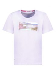 Geographical Norway Koszulka w kolorze fioletowym rozmiar: XL. Różowe bluzki damskie Geographical Norway, xl, bez wzorów, z bawełny, bez kołnierzyka, bez ramiączek. Za 74.63 zł.