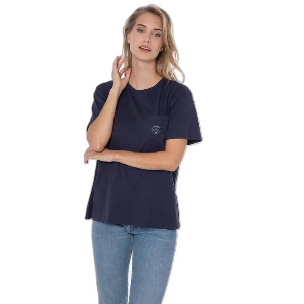 Koszulka damska Protest Prtsires. Niebieskie t-shirty damskie Protest, bez wzorów, z bawełny, bez kołnierzyka. Za 151.00 zł.