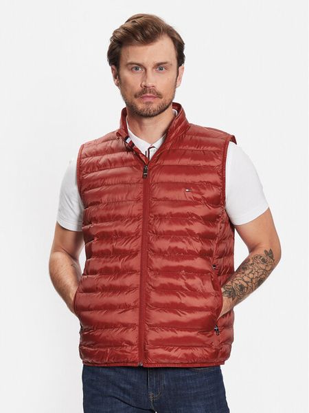 Tommy Hilfiger Kamizelka MW0MW18762 Czerwony Regular Fit. Czerwone kamizelki męskie Tommy Hilfiger, l, z syntetyku. Za 439.99 zł.