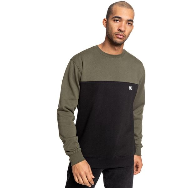 Bluza męskie Dc Shoes Rebel Crew Block 3 Green/black. Zielone bluzy z kapturem męskie DC Shoes, m, z bawełny. Za 290.00 zł.