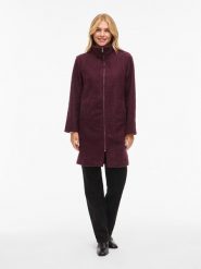 Vila Płaszcz przejściowy "Vijadas" w kolorze bordowym rozmiar: 34. Czerwone płaszcze damskie Vila, bez wzorów. Za 135.17 zł.