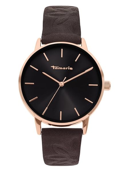 Tamaris Zegarek kwarcowy w kolorze różowozłoto-ciemnobrązowym rozmiar: onesize. Brązowe, analogowe zegarki damskie Tamaris, ze stali. Za 152.99 zł.