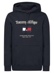 Tommy Hilfiger Bluza Embro Flag MW0MW42735 Granatowy Regular Fit. Niebieskie bluzy bez kaptura męskie Tommy Hilfiger, m, z bawełny. Za 529.99 zł.