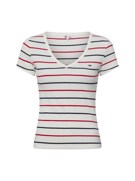 Tommy Jeans Koszulka Kobiety Bawełna biały, XS. Białe t-shirty damskie Tommy Jeans, uniwersalny, bez wzorów, z bawełny, bez kołnierzyka. Za 149.95 zł.