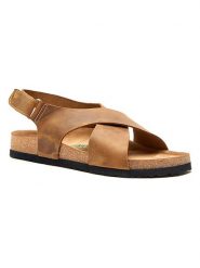 Comfortfusse Skórzane sandały w kolorze jasnobrązowym rozmiar: 42. Brązowe sandały damskie Comfortfusse, bez wzorów, ze skóry, bez obcasa. Za 245.96 zł.