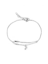 Eclat d'Argent Srebrna bransoletka z elementem ozdobnym rozmiar: onesize. Szare bransoletki damskie Eclat d'Argent, srebrne. Za 173.99 zł.