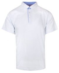 Koszulka POLO, Biała Casualowa, Krótki Rękaw, Jednokolorowa, T-shirt -BARTEX. Białe koszulki polo męskie Bartex, l, bez wzorów, z bawełny, bez ramiączek. Za 139.00 zł.