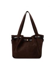 Tory Burch Torebka Romy Suede Tote 186348 Brązowy. Brązowe torebki klasyczne damskie Tory Burch, bez wzorów, ze skóry, bez dodatków. Za 3,064.00 zł.