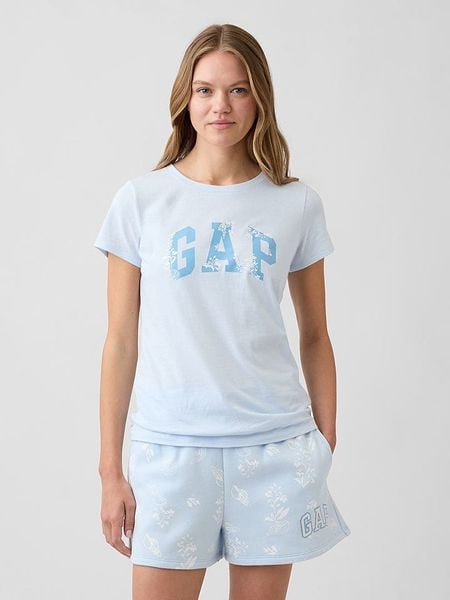 GAP Koszulka w kolorze błękitnym rozmiar: XL. Niebieskie bluzki damskie GAP, xl, bez wzorów, z bawełny, bez kołnierzyka. Za 57.60 zł.