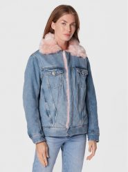 Liu Jo Kurtka jeansowa UF2089 D4751 Niebieski Regular Fit. Niebieskie kurtki damskie Liu Jo, bez wzorów, z bawełny, bez kaptura. Za 749.99 zł.