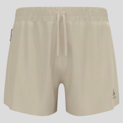 Spodenki męskie Odlo ZEROWEIGHT 5 INCH Short. Białe szorty męskie Odlo, na lato, bez wzorów, z elastanu. Za 269.99 zł.