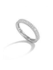 Miu Silver Srebrny pierścionek z cyrkoniami rozmiar: 48. Szare pierścionki damskie Miu Silver, z cyrkonią, srebrne. Za 126.15 zł.