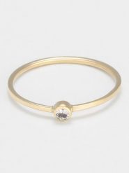 OR ÉCLAT Złoty pierścionek "Eddey" z cyrkonią rozmiar: 50. Żółte pierścionki damskie Or Éclat, z cyrkonią, złote. Za 347.99 zł.