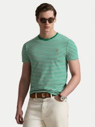 Polo Ralph Lauren T-Shirt 710956828500 Zielony Slim Fit. Zielone koszulki polo męskie Polo Ralph Lauren, m, bez wzorów, z bawełny, bez ramiączek. Za 419.99 zł.