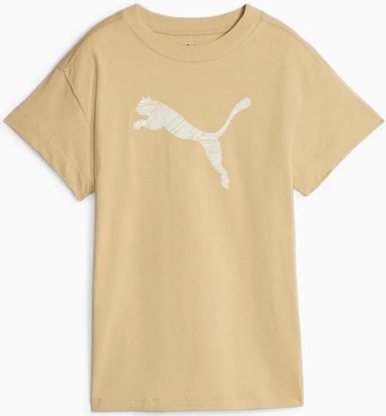 Damska koszulka Puma Wmns Her Tshirt Sand Dune Beige. Brązowe t-shirty damskie Puma, xl, bez wzorów, z bawełny, bez kołnierzyka. Za 177.99 zł.