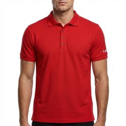 Męska Sportowa Koszulka Polo Bawełna Elastyczna Czerwona. Czerwone t-shirty sportowe męskie Legea, m, z bawełny, bez ramiączek. Za 56.00 zł.