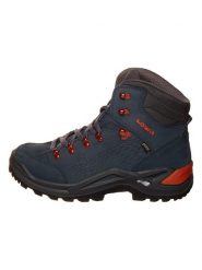 LOWA Skórzane botki trekkingowe "Renegade GTX" w kolorze granatowym rozmiar: 42. Niebieskie buty zimowe męskie Lowa, z gore-texu, bez zapięcia. Za 465.55 zł.