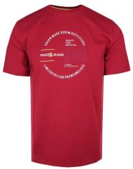 T-Shirt Męski - Czerwony z Napisem - Pako Jeans. Czerwone t-shirty męskie Pako Jeans, m, bez wzorów, z bawełny, bez kołnierzyka. Za 69.00 zł.
