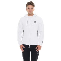 Bluza Herren Winter-Kapuzens z logo Reißverschluss, mała Leone 1947 Logo. Białe bluzy sportowe męskie LEONE 1947 APPAREL, bez wzorów, z bawełny, sportowe, bez kołnierzyka, bez ramiączek. W wyprzedaży za 169.09 zł.