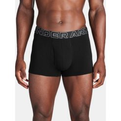 Bokserki męskie Under Armour M Perf Cotton 3-calowe czarne czarne. Czarne bokserki męskie Under Armour, bez wzorów. Za 272.99 zł.