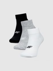 4F Skarpetki casual za kostkę (3-pack) męskie - multikolor 43-46. Skarpetki męskie 4f, bez wzorów, z bawełny. Za 49.99 zł.