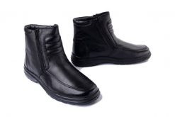 COMFORTABEL 670455-1 schwarz, botki męskie. Czarne buty zimowe męskie Comfortabel, na zimę, bez zapięcia. Za 404.90 zł.