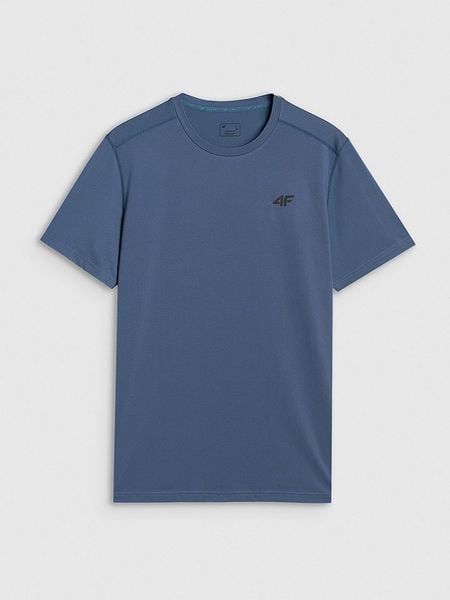 4F Koszulka sportowa w kolorze granatowym rozmiar: S. Niebieskie t-shirty sportowe męskie 4f, s, z materiału, bez ramiączek, outdoorowe. Za 38.95 zł.