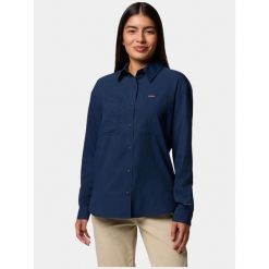 Koszulka turystyczna damska Columbia Silver Ridge Utility. Niebieskie bluzki damskie Columbia, s, bez wzorów, bez kołnierzyka. Za 319.00 zł.