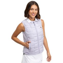 Damska ocieplana kamizelka golfowa Siroko Pinilla Lilac. Niebieskie kamizelki damskie SIROKO, l, z materiału. Za 171.00 zł.