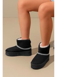 C'M Botki zimowe w kolorze czarnym rozmiar: 38. Czarne botki damskie C'M, na zimę, bez obcasa, na platformie, bez zapięcia. Za 108.99 zł.