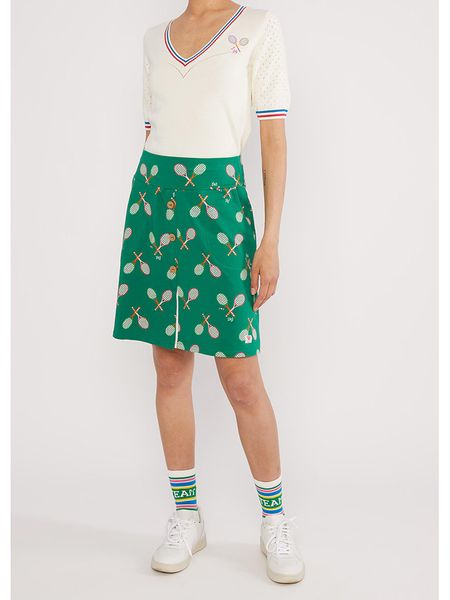 Blutsgeschwister Szorty "Secret Rainbowkiss" w kolorze zielonym rozmiar: M. Zielone spódniczki damskie Blutsgeschwister, m, bez wzorów, z bawełny, z podwyższonym stanem, midi. Za 86.99 zł.