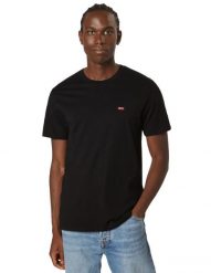 T-shirt Levi's Męski Czarny Bawełna. Czarne t-shirty męskie Levi's, m, bez wzorów, z bawełny, bez kołnierzyka. Za 151.20 zł.