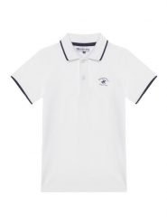 Beverly Hills Polo Club Polo W126-BHBPO-1053 Biały Regular Fit. Białe t-shirty chłopięce Beverly Hills Polo Club, bez wzorów, bez ramiączek. Za 69.99 zł.