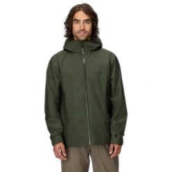 Kurtka trekkingowa męska Minimalist Pertex. Zielone kurtki męskie Marmot, m, bez wzorów, z hardshellu, sportowe, bez kaptura. Za 899.99 zł.